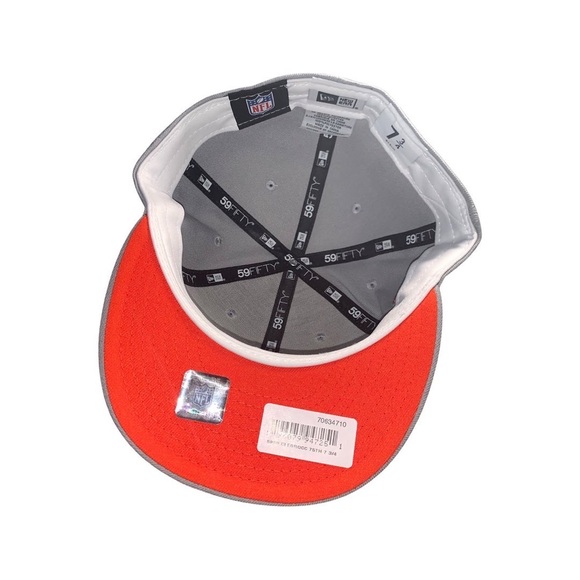 New Era NFL Cleveland Browns 75th Anniversary Patch Fitted hat orange Undervisor - Picture 4 of 5